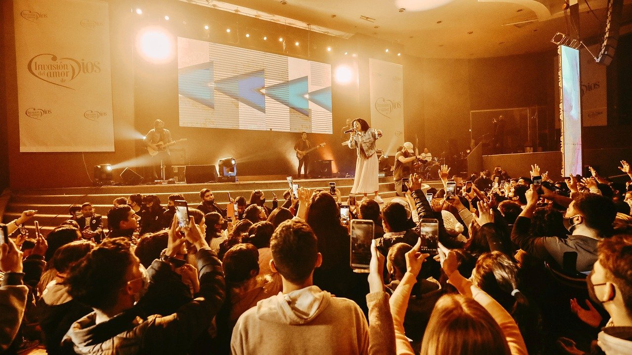 crowd, artist, public, concert, scenario, singer, microphone, event